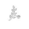 Wholesale Stainless Steel Ear Bone Nail Jewelry With Star Shape And 14K Real Gold Plating In Plants And Flowers Style