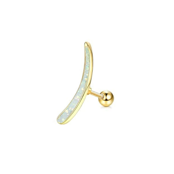 Wholesale Stainless Steel Ear Bone Nail Jewelry With Star Shape And 14K Real Gold Plating In Plants And Flowers Style