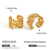 Wholesale Stainless Steel Ear Clip Earrings For Women Geometric Pattern Electroplated Ear Accessories Without Ear Holes