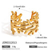 Wholesale Stainless Steel Ear Clip Earrings For Women Geometric Pattern Electroplated Ear Accessories Without Ear Holes