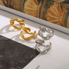 Wholesale Stainless Steel Ear Clip Earrings For Women With Geometric Style And Electroplating Treatment