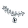 Wholesale Stainless Steel Ear Nails With Fivepointed Star Peach Heart And Cross Shapes Microinlaid Zircon Electroplated For Women