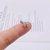 Wholesale Stainless Steel Ear Nails With Fivepointed Star Peach Heart And Cross Shapes Microinlaid Zircon Electroplated For Women