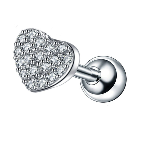 Wholesale Stainless Steel Ear Nails With Fivepointed Star Peach Heart And Cross Shapes Microinlaid Zircon Electroplated For Women