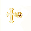 Wholesale Stainless Steel Ear Nails With Fivepointed Star Peach Heart And Cross Shapes Microinlaid Zircon Electroplated For Women