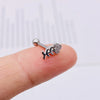 Wholesale Stainless Steel Ear Nails With Fivepointed Star Peach Heart And Cross Shapes Microinlaid Zircon Electroplated For Women