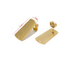 Wholesale Stainless Steel Earring Accessories Asymmetrical Exaggerated Plaid Geometric Electroplated