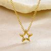 Wholesale Stainless Steel Earrings And Necklace Set With Stars Sun And Moon Clouds And Universe Patterns Electroplated Light Luxury Style
