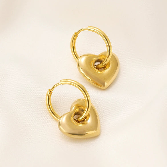 Wholesale Stainless Steel Earrings For Women With Leaf And Geometric Patterns Electroplated Design