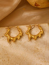 Wholesale Stainless Steel Earrings For Women With Leaf And Geometric Patterns Electroplated Design