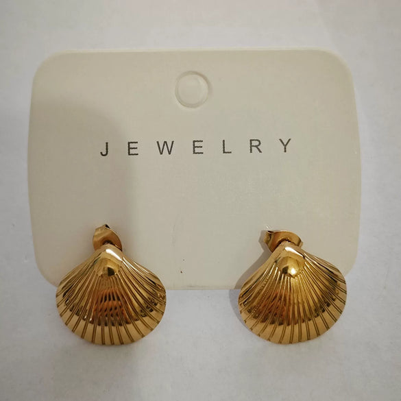 Wholesale Stainless Steel Earrings For Women With Leaf And Geometric Patterns Electroplated Design
