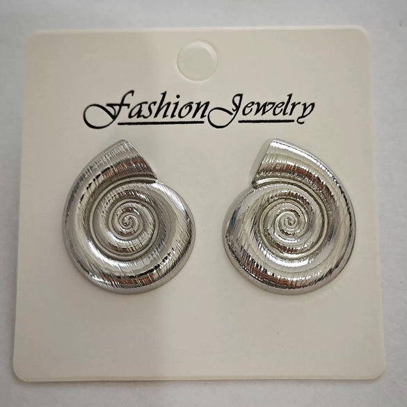 Wholesale Stainless Steel Earrings For Women With Leaf And Geometric Patterns Electroplated Design