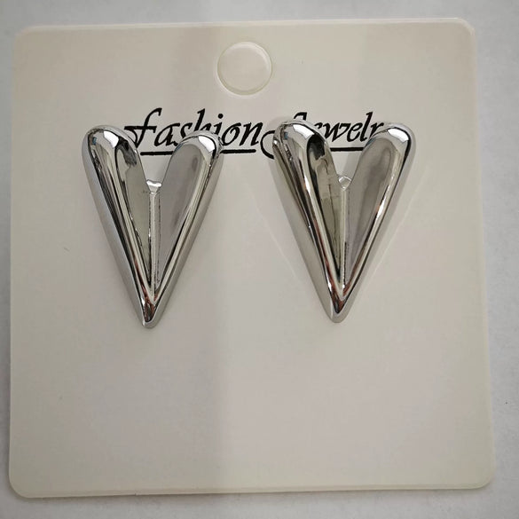 Wholesale Stainless Steel Earrings For Women With Leaf And Geometric Patterns Electroplated Design
