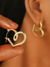 Wholesale Stainless Steel Earrings For Women With Leaf And Geometric Patterns Electroplated Design