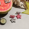 Wholesale Stainless Steel Earrings For Women With Star And Bow Pattern Electroplated Sweet Cool Style