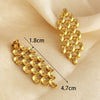 Wholesale Stainless Steel Earrings Irregular Hollow Heart Geometric Style With Electroplating