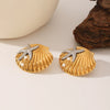 Wholesale Stainless Steel Earrings Ocean Natural Style Geometric Starfish Electroplated