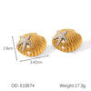 Wholesale Stainless Steel Earrings Ocean Natural Style Geometric Starfish Electroplated