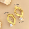 Wholesale Stainless Steel Earrings Plated 18K Gold Geometric High Sense Jewelry