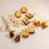 Wholesale Stainless Steel Earrings Retro Style Geometric Heart U Shaped Electroplated For Women
