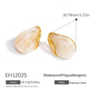 Wholesale Stainless Steel Earrings Retro Style Geometric Heart U Shaped Electroplated For Women