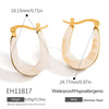 Wholesale Stainless Steel Earrings Retro Style Geometric Heart U Shaped Electroplated For Women