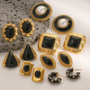 Wholesale Stainless Steel Earrings With Geometric Design And Electroplating For Women