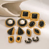 Wholesale Stainless Steel Earrings With Geometric Design And Electroplating For Women