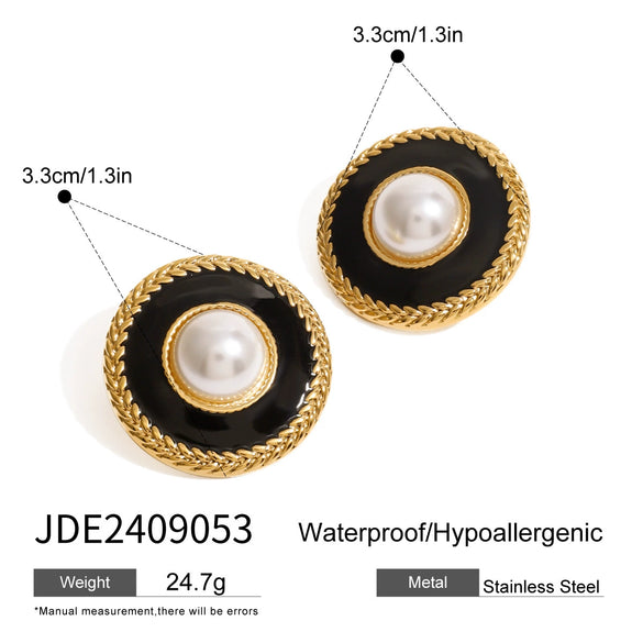 Wholesale Stainless Steel Earrings With Geometric Design And Electroplating For Women