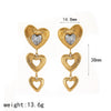 Wholesale Stainless Steel Earrings With Heart And Geometric Shapes For Women Niche Design Electroplated