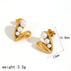 Wholesale Stainless Steel Earrings With Heart And Geometric Shapes For Women Niche Design Electroplated