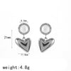Wholesale Stainless Steel Earrings With Heart And Geometric Shapes For Women Niche Design Electroplated