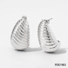 Wholesale Stainless Steel Earrings With Irregular Spiral Geometric Pattern Cold Style Electroplated For Women