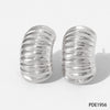 Wholesale Stainless Steel Earrings With Irregular Spiral Geometric Pattern Cold Style Electroplated For Women
