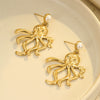 Wholesale Stainless Steel Earrings With Marine Wind Starfish Coral Animal Zodiac And Geometric Patterns Electroplated