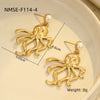 Wholesale Stainless Steel Earrings With Marine Wind Starfish Coral Animal Zodiac And Geometric Patterns Electroplated