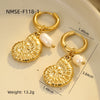 Wholesale Stainless Steel Earrings With Marine Wind Starfish Coral Animal Zodiac And Geometric Patterns Electroplated