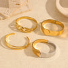 Wholesale Stainless Steel Elastic Bracelet For Women Highend Geometric Style 18K Gold Hollow Opening Electroplated