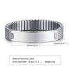 Wholesale Stainless Steel Elastic Medical Logo Geometric Bracelet