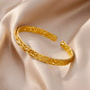 Wholesale Stainless Steel Electroplated Adjustable Open Bracelet For Women Exaggerated Highend And Personality Style