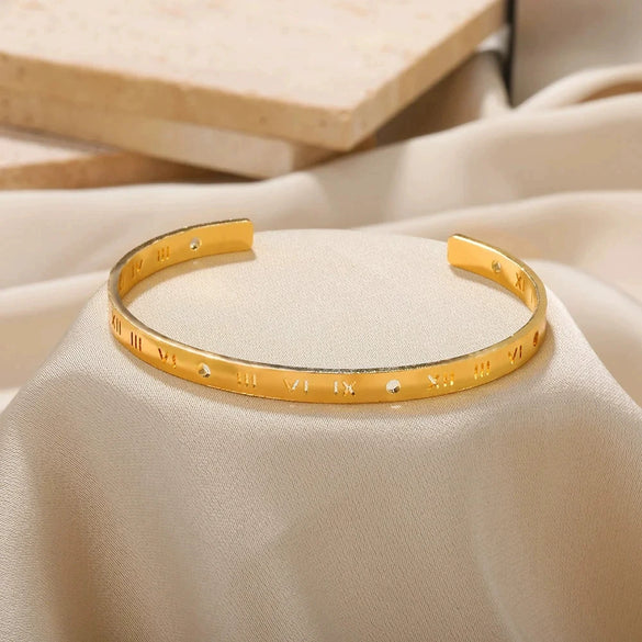 Wholesale Stainless Steel Electroplated Adjustable Open Bracelet For Women Exaggerated Highend And Personality Style