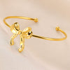 Wholesale Stainless Steel Electroplated Adjustable Open Bracelet For Women Exaggerated Highend And Personality Style