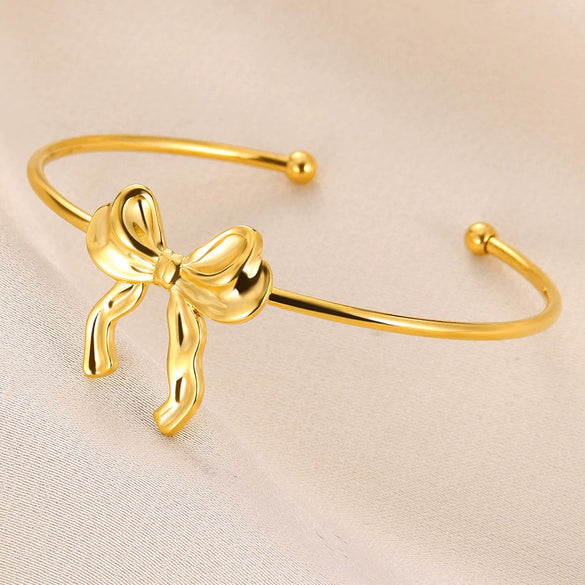 Wholesale Stainless Steel Electroplated Adjustable Open Bracelet For Women Exaggerated Highend And Personality Style