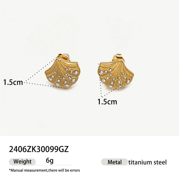 Wholesale Stainless Steel Electroplated Animal And Zodiac Pattern Earrings For Women