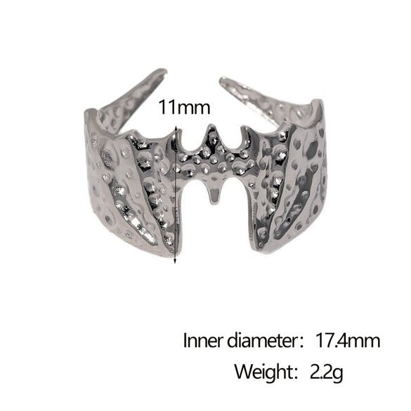 Wholesale Stainless Steel Electroplated Animal Pattern Open Ring For Women