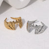 Wholesale Stainless Steel Electroplated Animal Pattern Open Ring For Women