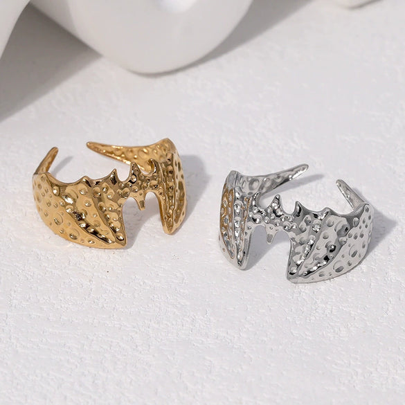 Wholesale Stainless Steel Electroplated Animal Pattern Open Ring For Women