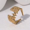 Wholesale Stainless Steel Electroplated Animal Pattern Open Ring For Women