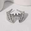 Wholesale Stainless Steel Electroplated Animal Pattern Open Ring For Women