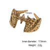 Wholesale Stainless Steel Electroplated Animal Pattern Open Ring For Women